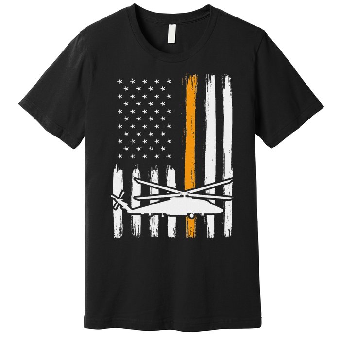 Thin Orange Line Search And Rescue Retired Coast Guard Premium T-Shirt