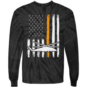 Thin Orange Line Search And Rescue Retired Coast Guard Tie-Dye Long Sleeve Shirt