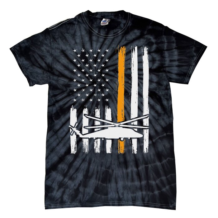 Thin Orange Line Search And Rescue Retired Coast Guard Tie-Dye T-Shirt