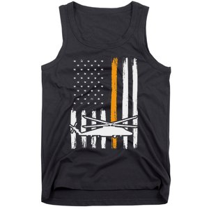 Thin Orange Line Search And Rescue Retired Coast Guard Tank Top