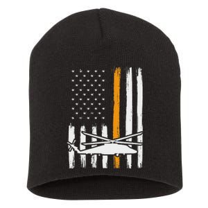 Thin Orange Line Search And Rescue Retired Coast Guard Short Acrylic Beanie