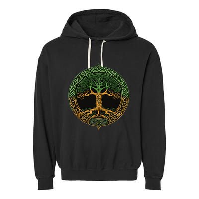 Tree Of Life Yggdrasil Garment-Dyed Fleece Hoodie