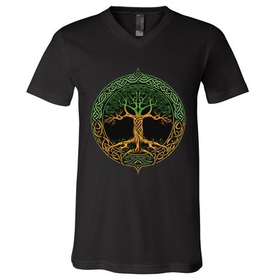 Tree Of Life Yggdrasil V-Neck T-Shirt