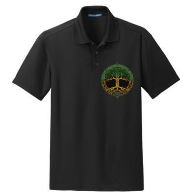 Tree Of Life Yggdrasil Dry Zone Grid Polo