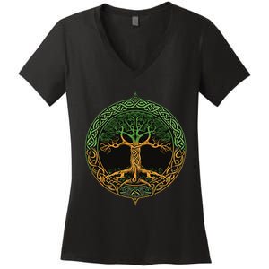 Tree Of Life Yggdrasil Women's V-Neck T-Shirt