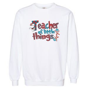 Teacher Of Little Things Reading Lover National Read Across America Garment-Dyed Sweatshirt