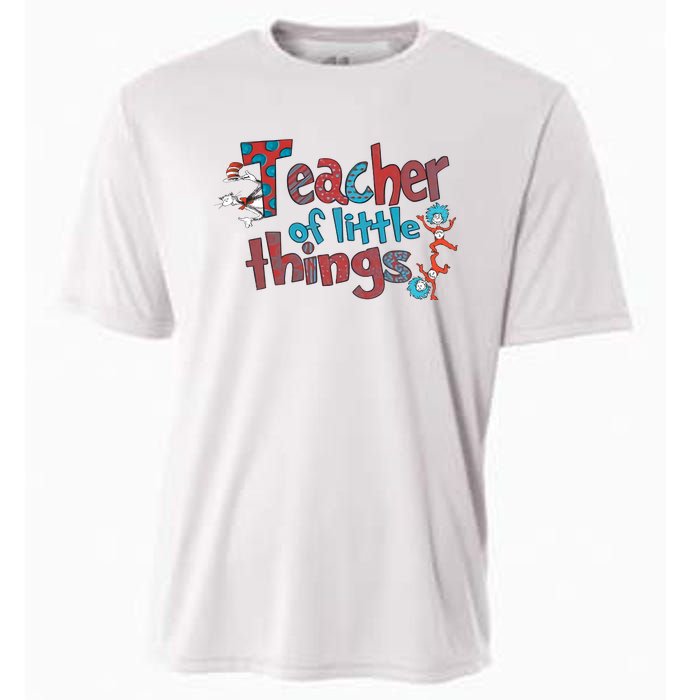 Teacher Of Little Things Reading Lover National Read Across America Cooling Performance Crew T-Shirt