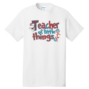 Teacher Of Little Things Reading Lover National Read Across America Tall T-Shirt