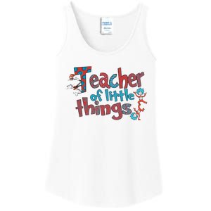 Teacher Of Little Things Reading Lover National Read Across America Ladies Essential Tank