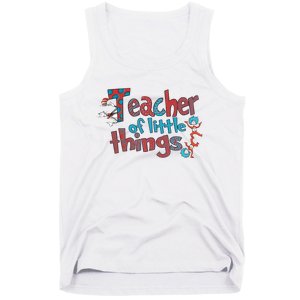 Teacher Of Little Things Reading Lover National Read Across America Tank Top