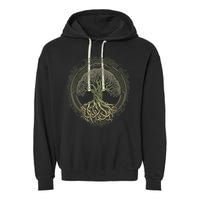 Tree Of Life Viking Midgard Thor Walhalla Garment-Dyed Fleece Hoodie