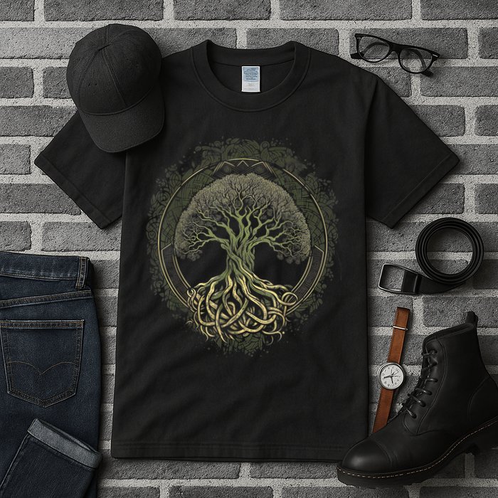 Tree Of Life Viking Midgard Thor Walhalla Tall T-Shirt