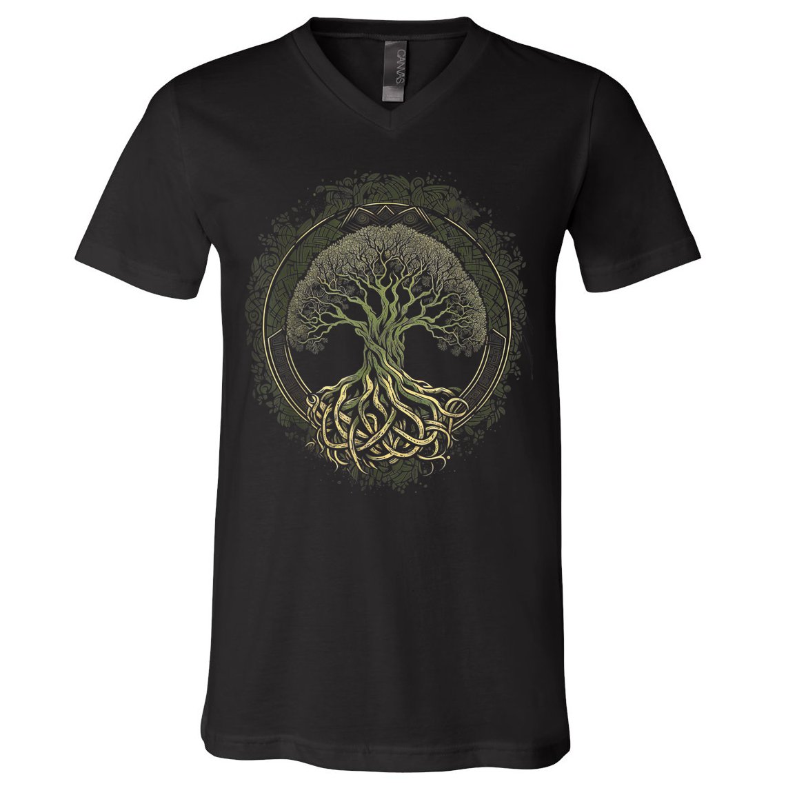 Tree Of Life Viking Midgard Thor Walhalla V-Neck T-Shirt