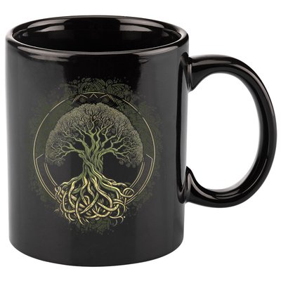 Tree Of Life Viking Midgard Thor Walhalla 11oz C Handle Ceramic Mug