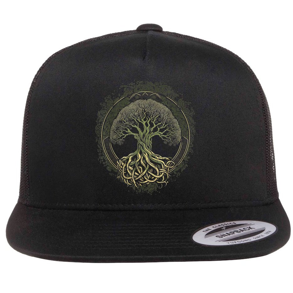 Tree Of Life Viking Midgard Thor Walhalla Flatbill Hat