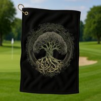 Tree Of Life Viking Midgard Thor Walhalla Golf Towel