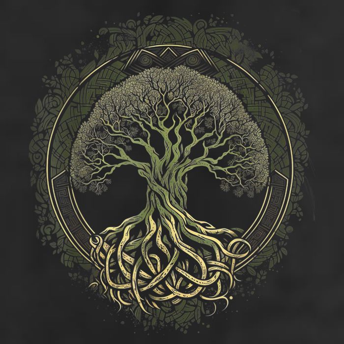 Tree Of Life Viking Midgard Thor Walhalla Microfiber Hand Towel
