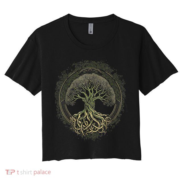 Tree Of Life Viking Midgard Thor Walhalla Crop Top