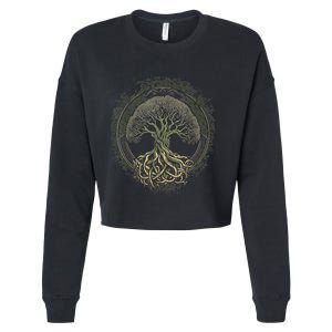 Tree Of Life Viking Midgard Thor Walhalla Cropped Pullover Crew