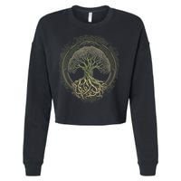 Tree Of Life Viking Midgard Thor Walhalla Cropped Pullover Crew