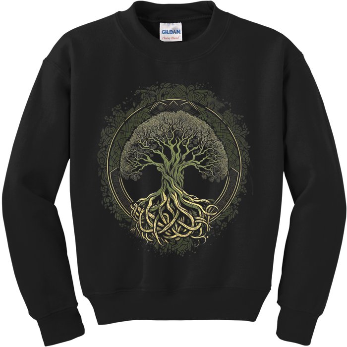 Tree Of Life Viking Midgard Thor Walhalla Kids Sweatshirt