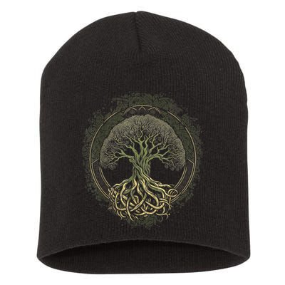 Tree Of Life Viking Midgard Thor Walhalla Short Acrylic Beanie