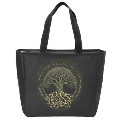 Tree Of Life Viking Midgard Thor Walhalla Zip Tote Bag