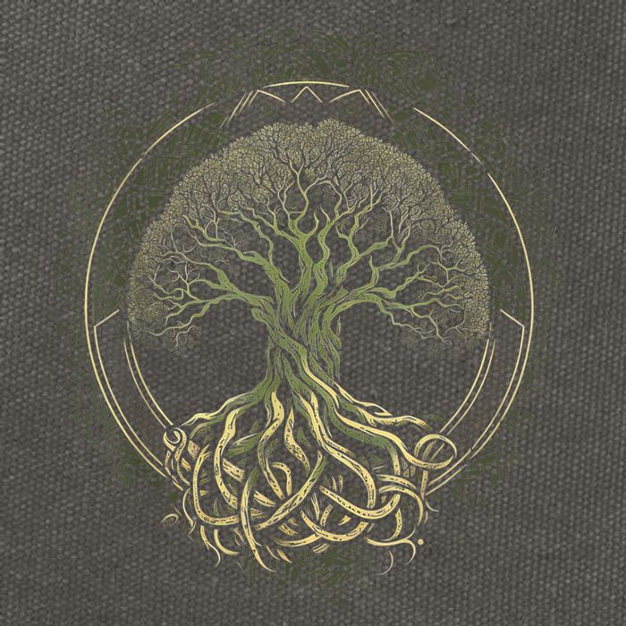 Tree Of Life Viking Midgard Thor Walhalla Cotton Canvas Backpack
