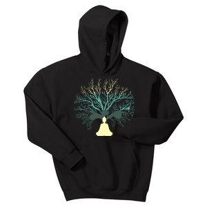 Tree Of Life Yoga Zen Meditation Buddhism Spiritual Kids Hoodie