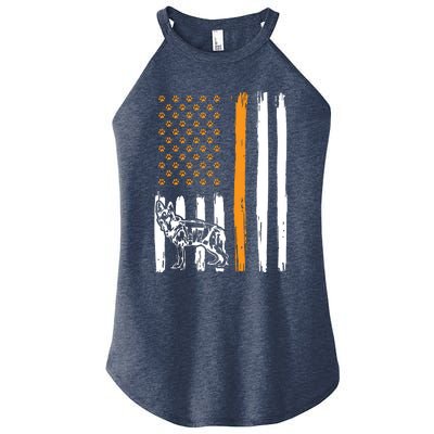 Thin Orange Line Dog Handler SAR K9 Search And Rescue Women’s Perfect Tri Rocker Tank