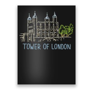 Tower Of London Unique Hand Drawn Art Poster