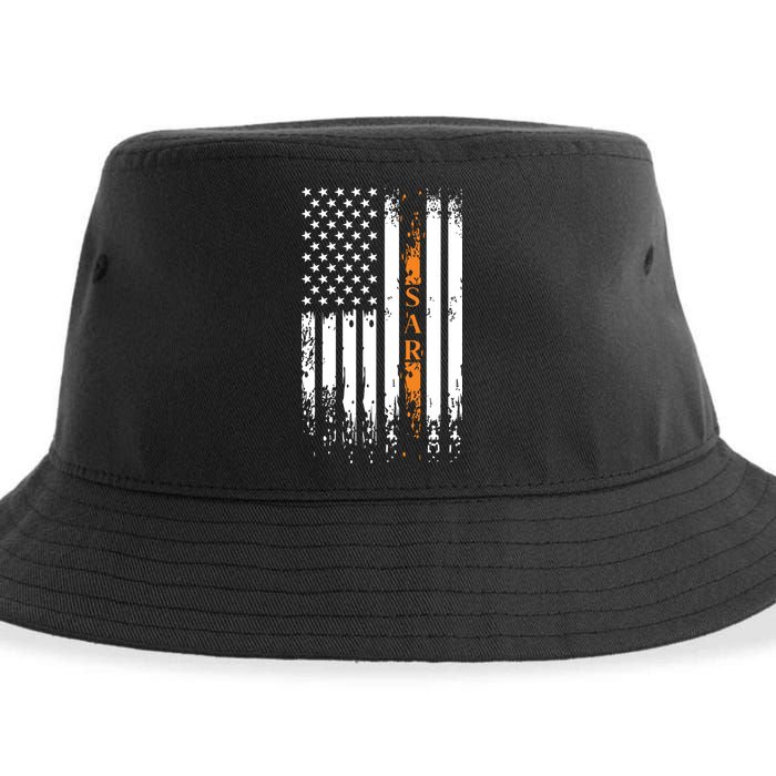 Thin Orange Line Search And Rescue Team SAR Sustainable Bucket Hat