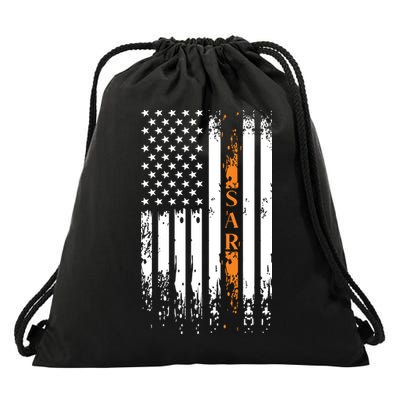 Thin Orange Line Search And Rescue Team SAR Drawstring Bag