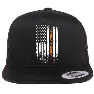 Thin Orange Line Search And Rescue Team SAR Flat Bill Trucker Hat