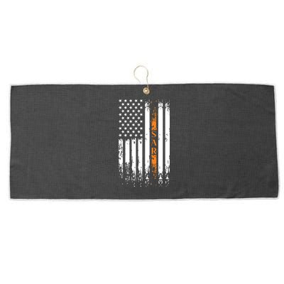 Thin Orange Line Search And Rescue Team SAR Large Microfiber Waffle Golf Towel