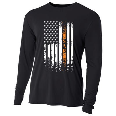 Thin Orange Line Search And Rescue Team SAR Cooling Performance Long Sleeve Crew