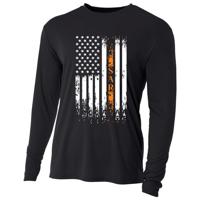 Thin Orange Line Search And Rescue Team SAR Cooling Performance Long Sleeve Crew