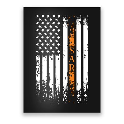 Thin Orange Line Search And Rescue Team SAR Poster