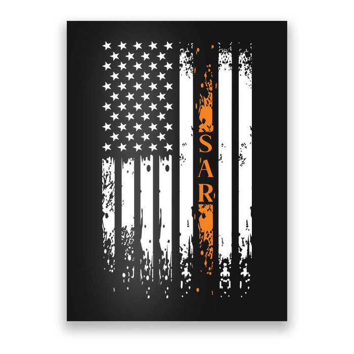 Thin Orange Line Search And Rescue Team SAR Poster