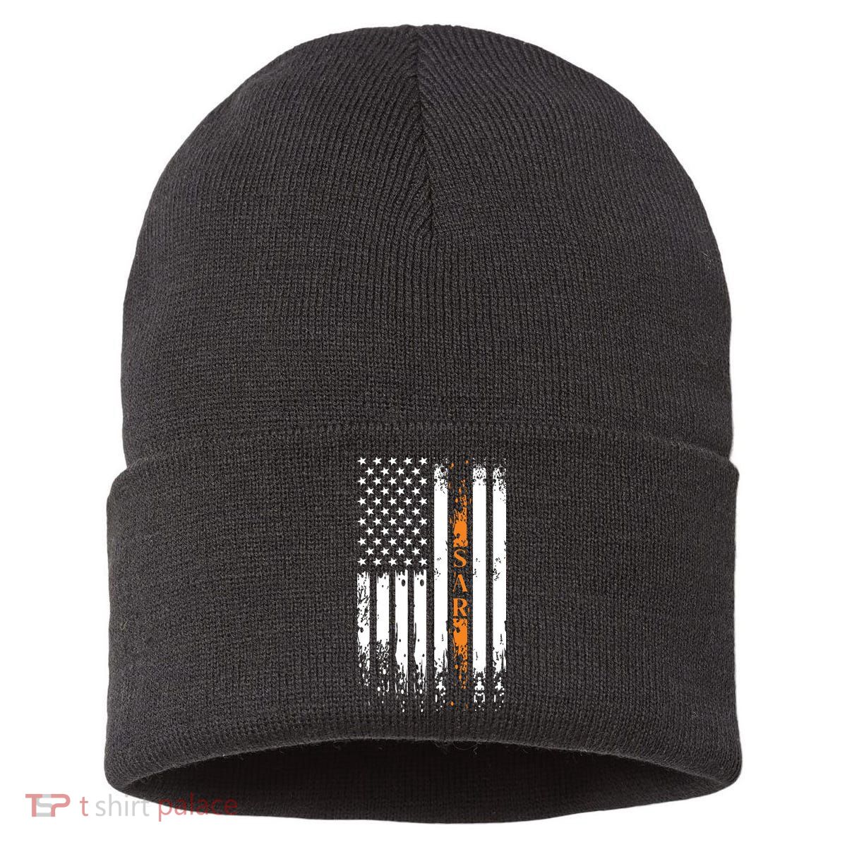 Thin Orange Line Search And Rescue Team SAR Sustainable Knit Beanie