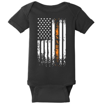 Thin Orange Line Search And Rescue Team SAR Baby Bodysuit