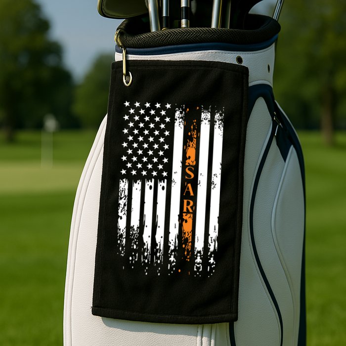 Thin Orange Line Search And Rescue Team SAR Golf Towel