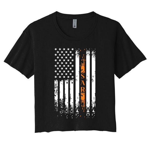 Thin Orange Line Search And Rescue Team SAR Crop Top