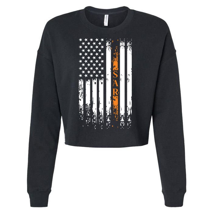 Thin Orange Line Search And Rescue Team SAR Cropped Pullover Crew
