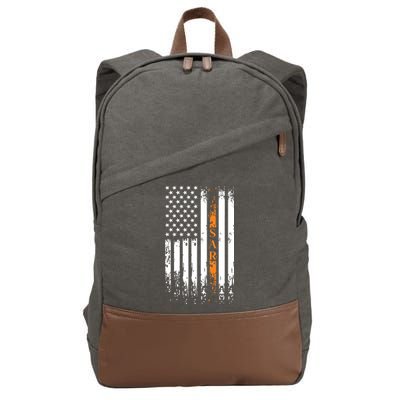 Thin Orange Line Search And Rescue Team SAR Cotton Canvas Backpack