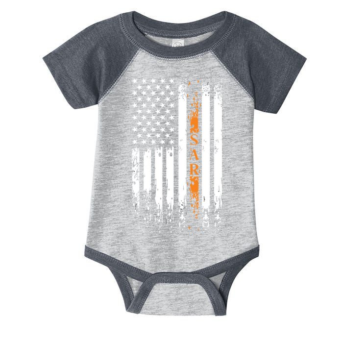 Thin Orange Line Search And Rescue Team SAR Infant Baby Jersey Bodysuit