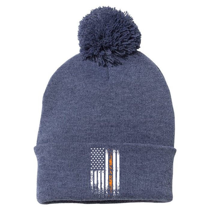 Thin Orange Line Search And Rescue Team SAR Pom Pom 12in Knit Beanie