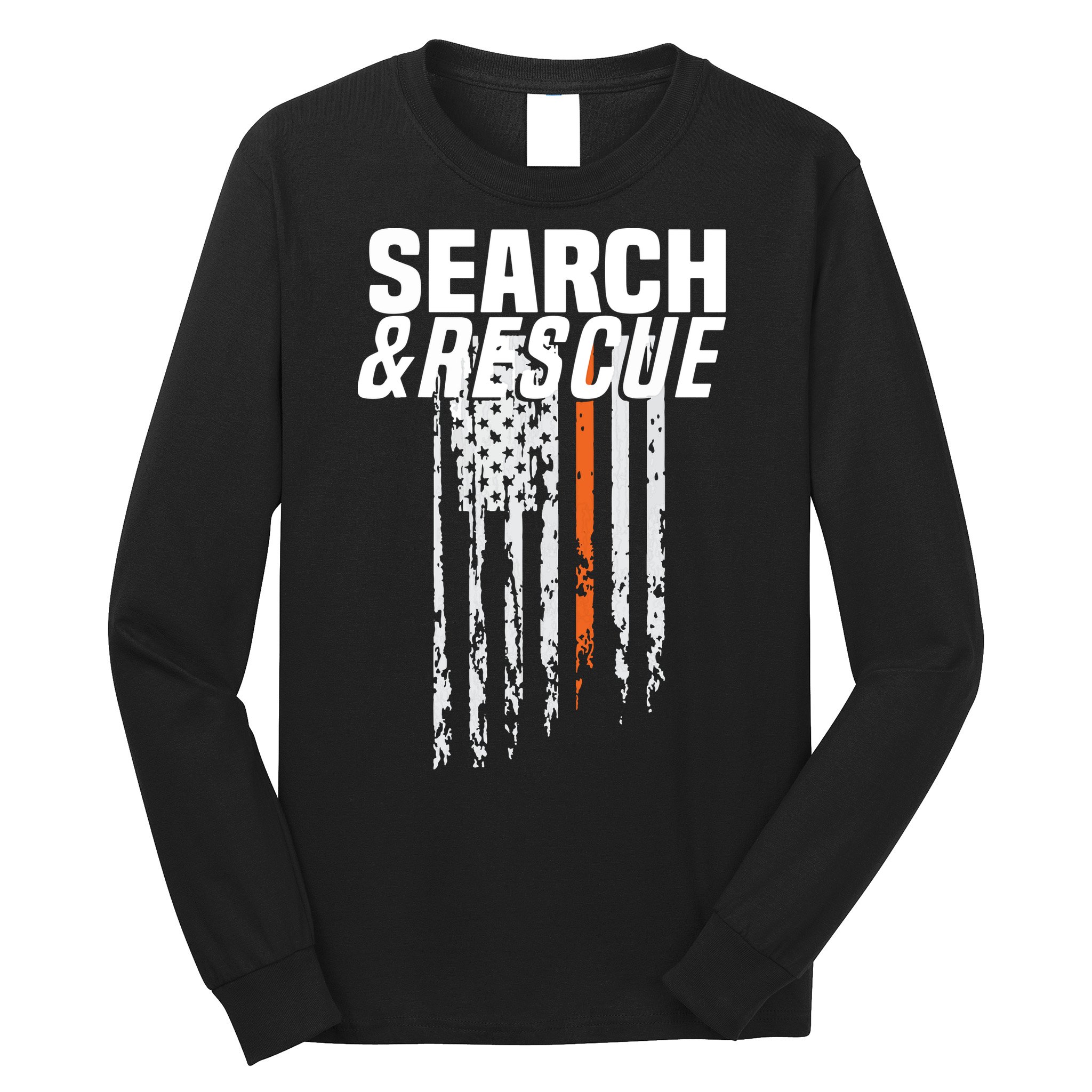 Thin Orange Line Search Rescue SAR Emergency Team Long Sleeve Shirt