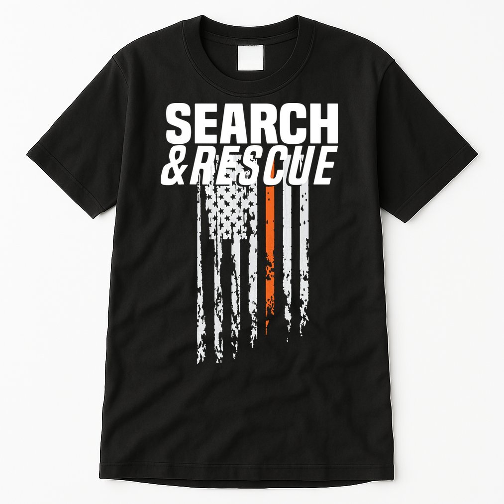 Thin Orange Line Search Rescue SAR Emergency Team Tall T-Shirt