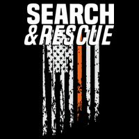 Thin Orange Line Search Rescue SAR Emergency Team Drawstring Bag